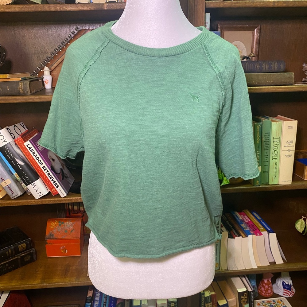 PINK Victoria's Secret Green Short Sleeve Tee
